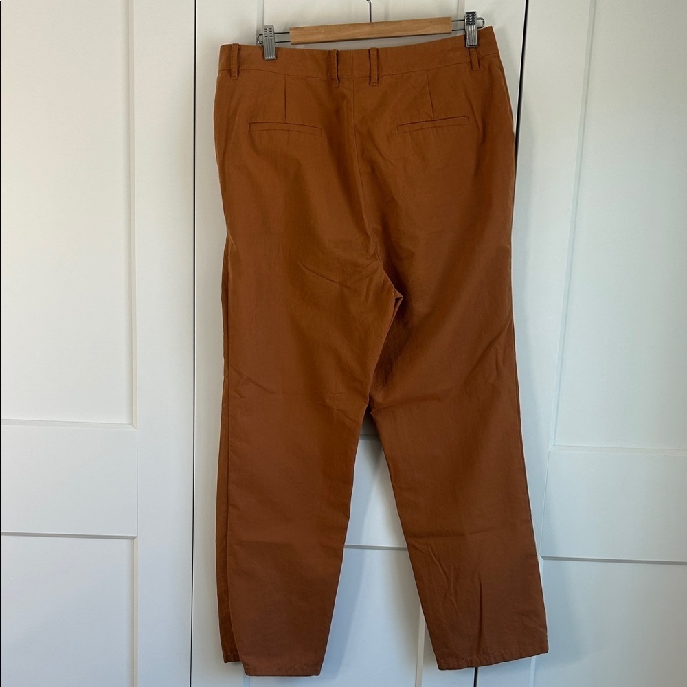 Lafayette 148 New York Clinton Rich Clay Cropped Pants | 12 - Picture 3 of 6